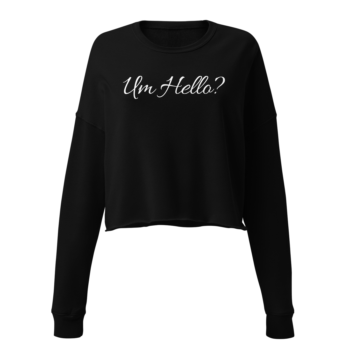 Um Hello? Crop Sweatshirt - Angelina Pivarnick Merchandise